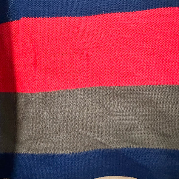 Vintage 1970s Navy Colorblock Turtleneck / 6yr