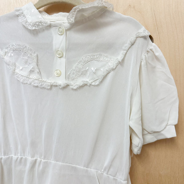 Vintage 1950s Sheer Yellow Party Dress / 4-5yr (AS IS)