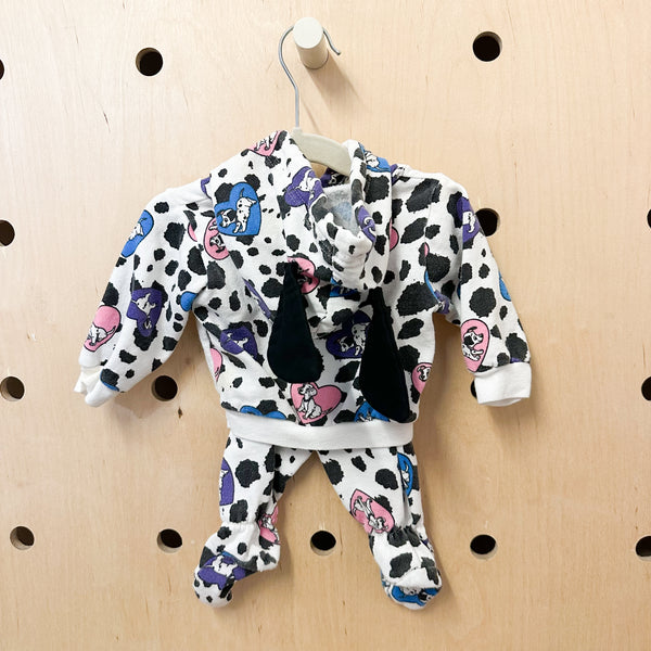 Vintage 1990s 101 Dalmatian Sweatsuit / 3-6M
