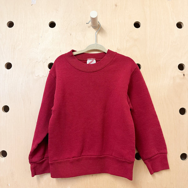 Vintage 1980s Red Sweatshirt / 4-5T