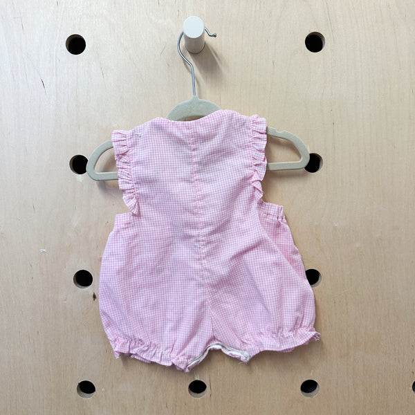 Vintage 1980's Pink Chick Romper / 3-6M