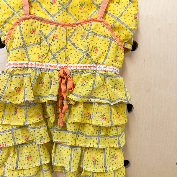 Vintage 1960s Yellow Swimsuit Set / 12yr