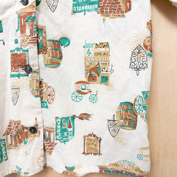 Vintage General Store Print Shirt / 8yr