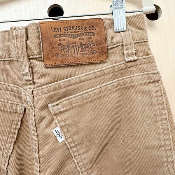 Vintage 1970s Beige Levis Corduroy Pants / 12y- 14yr?