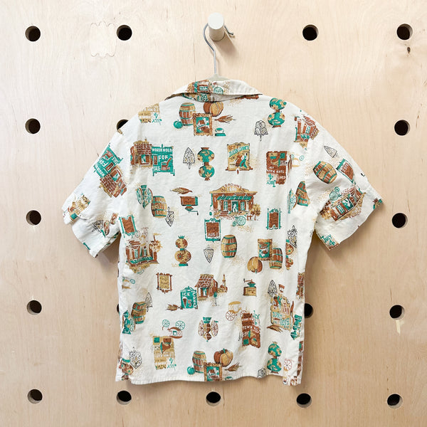 Vintage General Store Print Shirt / 8yr