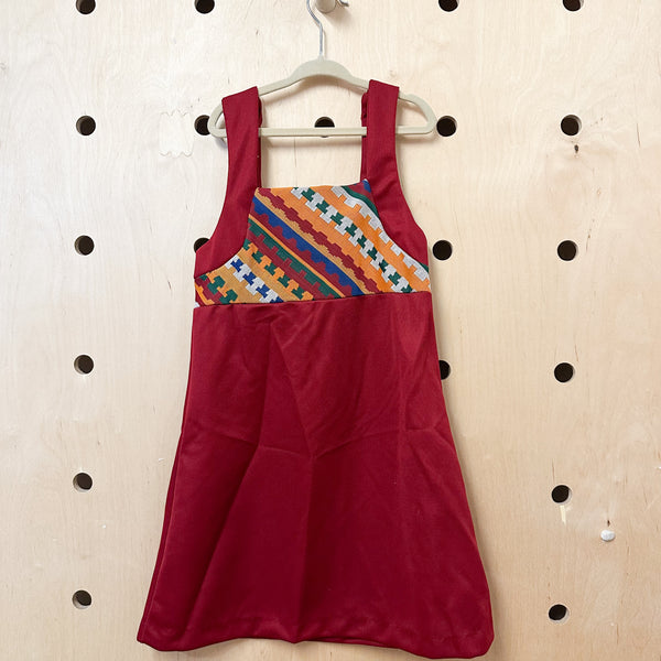 Vintage 1970s Maroon Knit Dress / 10yr