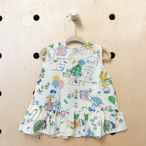 Vintage 1960s Hopscotch Dress / 12M