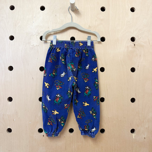 Vintage 1980s Cowboy Corduroy Pants / 12-18M