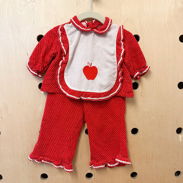 Vintage 1970s Apple Outfit / 12M