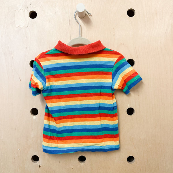 Vintage Rainbow Polo Shirt / 12-18M