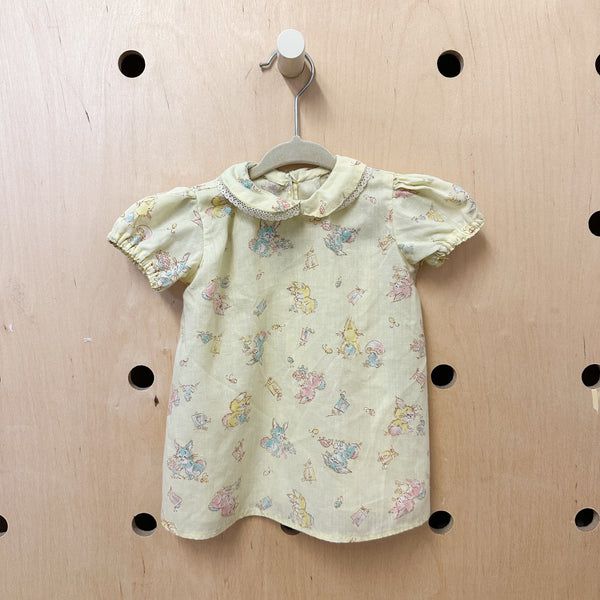 Vintage 1970s Bunny Dress / 12M - 18M