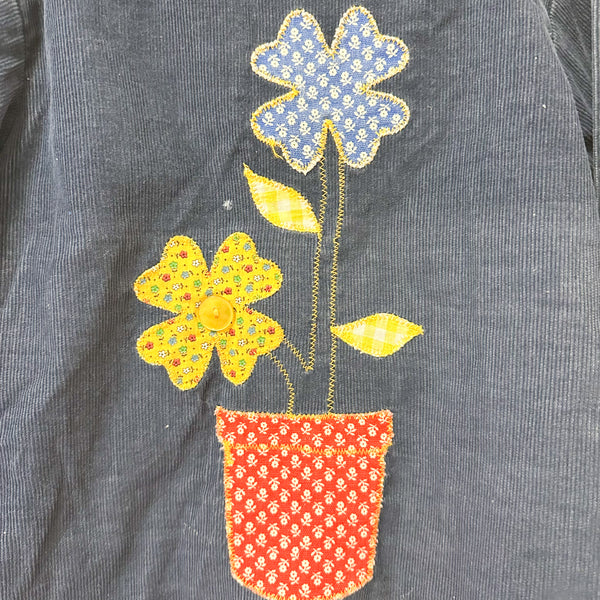 Vintage 1970s Applique Corduroy Jacket / 10yr