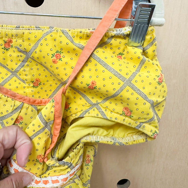 Vintage 1960s Yellow Swimsuit Set / 12yr