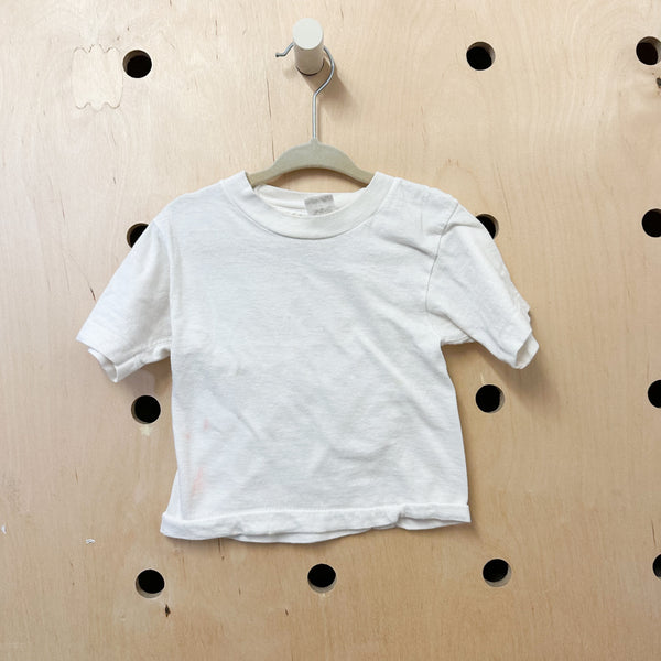 Vintage 1980s White Tee / 12M
