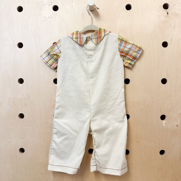 Vintage 1970s Fishing Jumpsuit / 3T