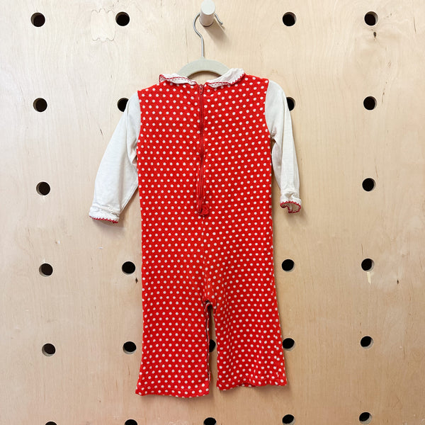 Vintage 1970s Mouse Jumpsuit / 18M