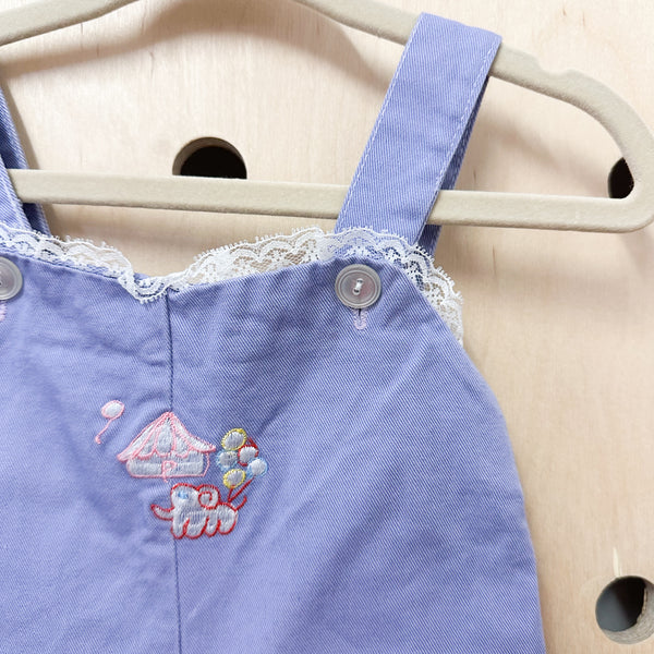 Vintage 1980s Purple Circus Jumpsuit / 0-3M