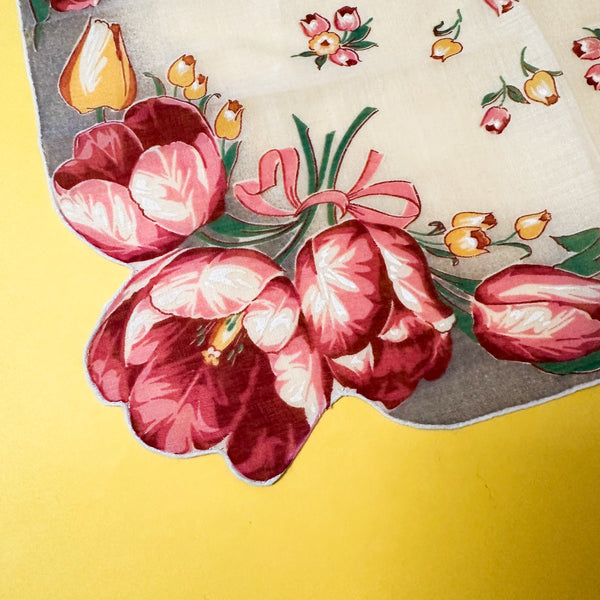 Vintage Hankie - tulip