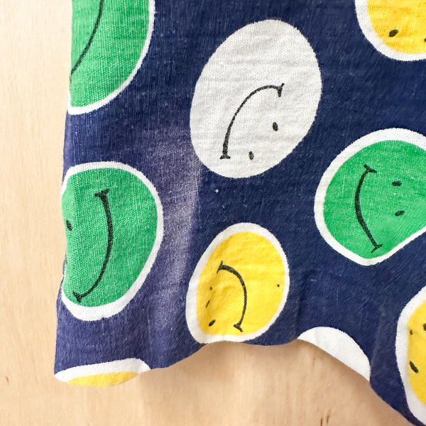 Vintage 1970s Smiley Face Overalls / 4T