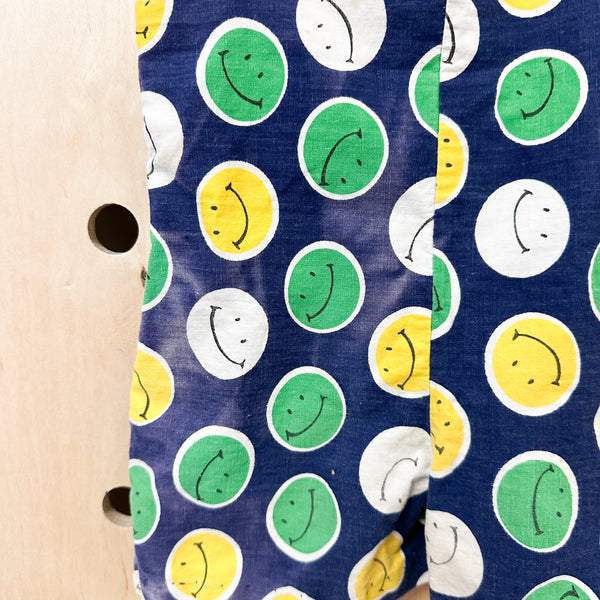 Vintage 1970s Smiley Face Overalls / 4T