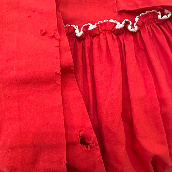 Vintage 1950s Red Dress / 2T