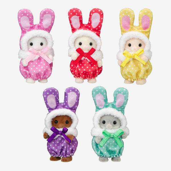 Calico Critters Cutie collectibles -Colorful Bunny Costume Babies
