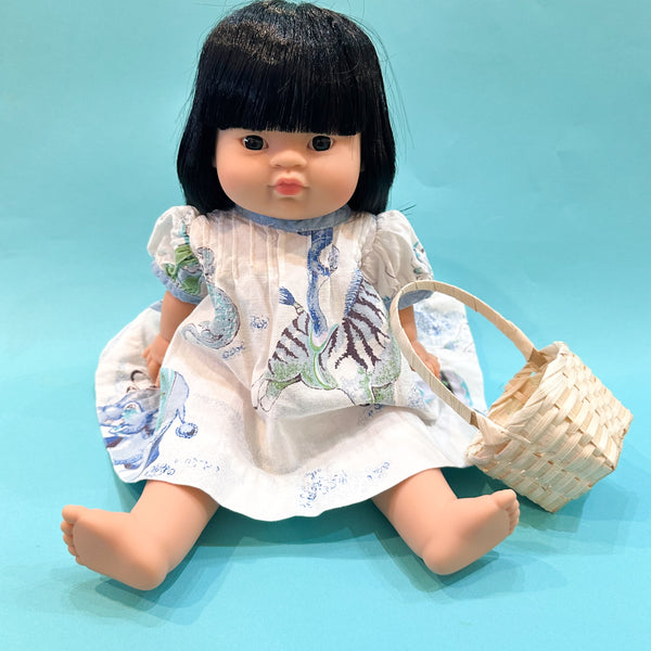 Vintage Doll Circus Print Dress  / fits Minikane Gordis Doll