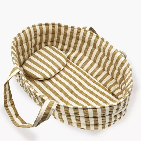 Minikane Quilted Bassinet with pillow "Zadig Stripe" print