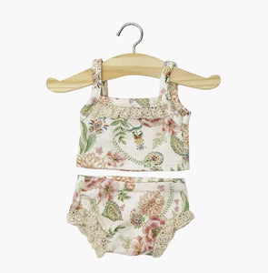 Lace Trimmed Set in “Lili Rose” Knit for Minikane Gordis Dolls