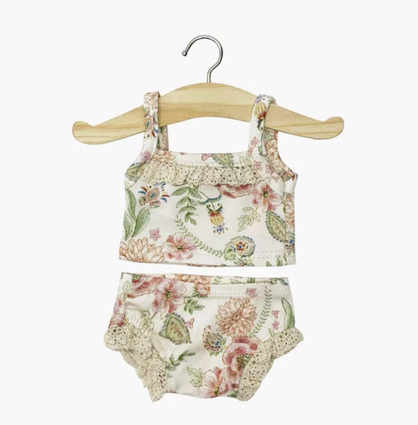 Lace Trimmed Set in “Lili Rose” Knit for Minikane Gordis Dolls