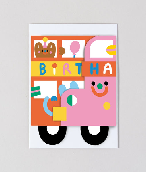 Birthday Bus Fold-Out Card