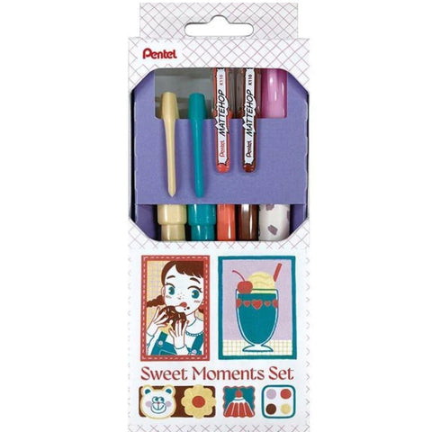 Pentel Mattehop X Fudepen Set - Sweet Moments