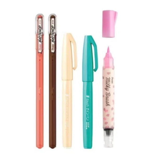 Pentel Mattehop X Fudepen Set - Sweet Moments