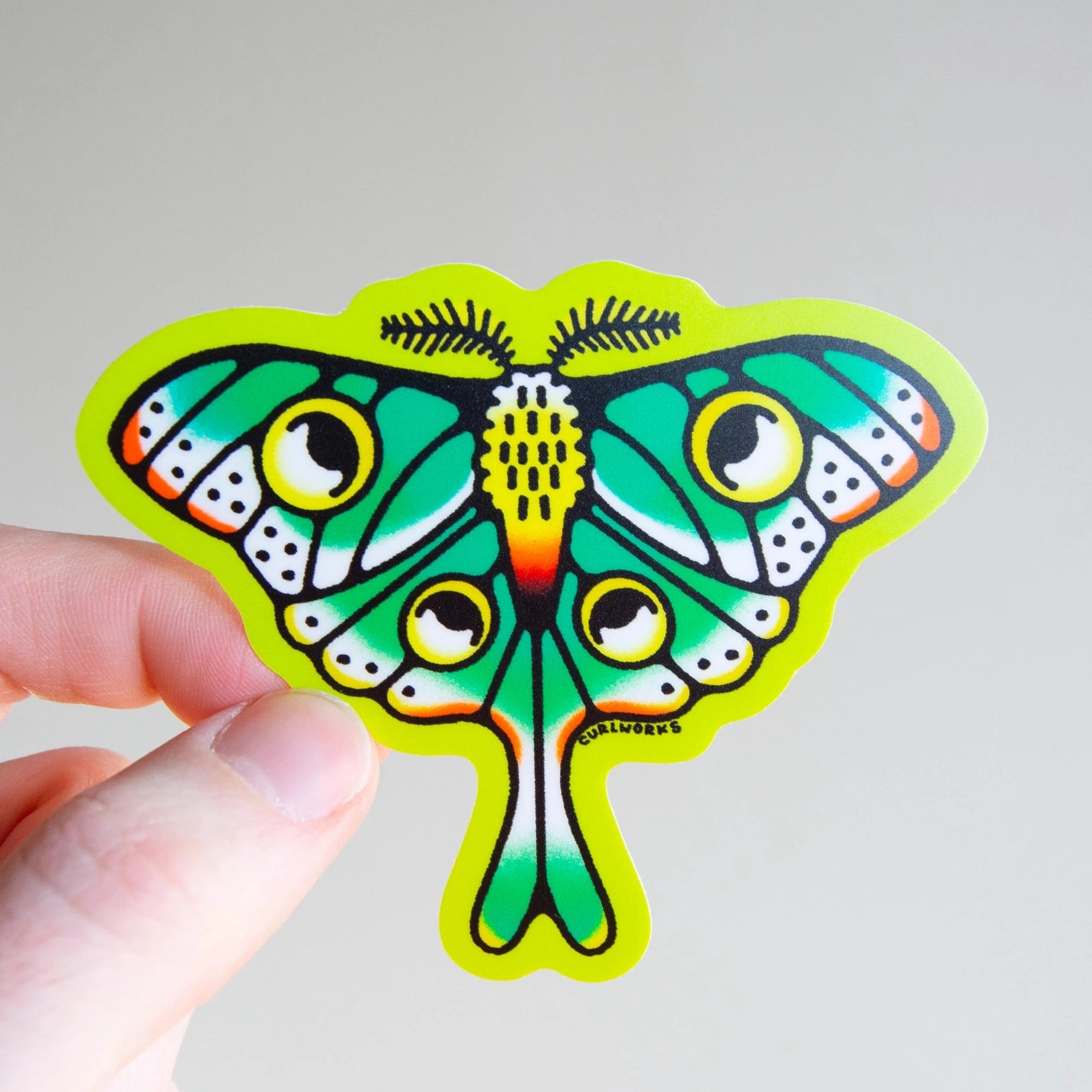 Luna Moth Vinyl Sticker