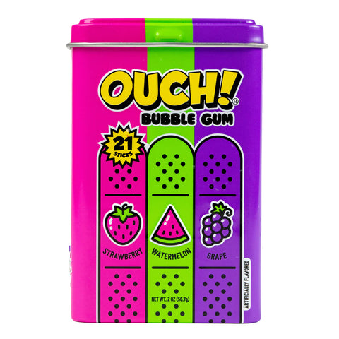 Ouch Bubble Gum in a Tin