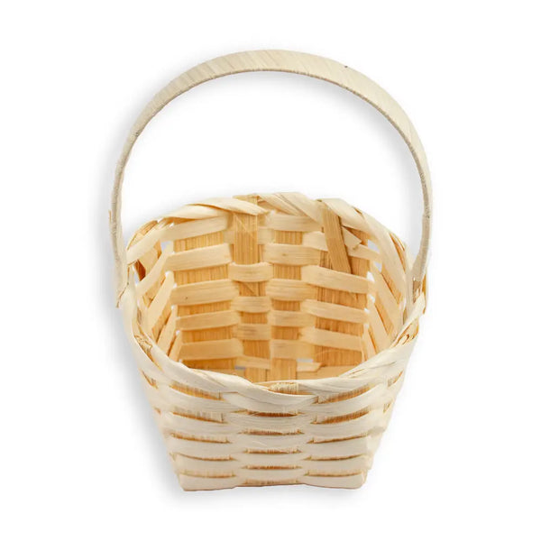 Mini Woven Bamboo Basket with Handle