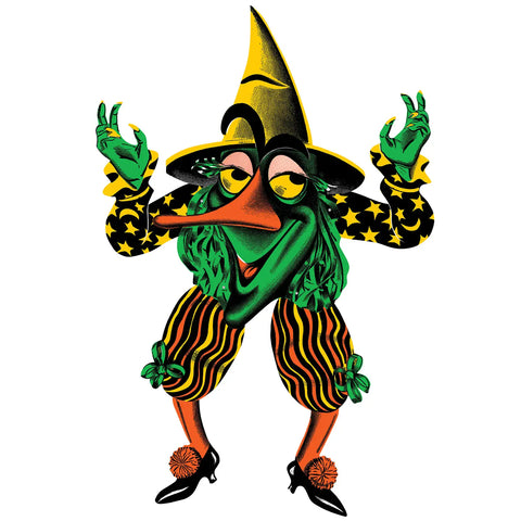 Vintage-Inspired Vintage Halloween Jointed Witch Goblin