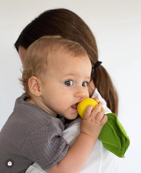 Oli & Carol Lemon Mini Doudou Teether