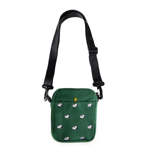 3P4 X Peanuts® - Snoopy Embroidered Crossbody Bag (Forest Green)
