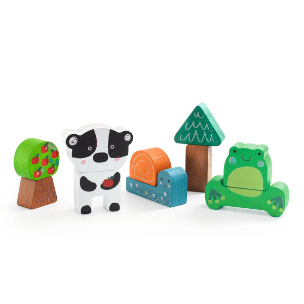 Puzz and Match Happy Wooden Puzzle by Djeco