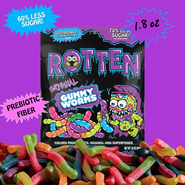 Rotten Original Gummy Worms: Gf, Prebiotics, Low Sugar