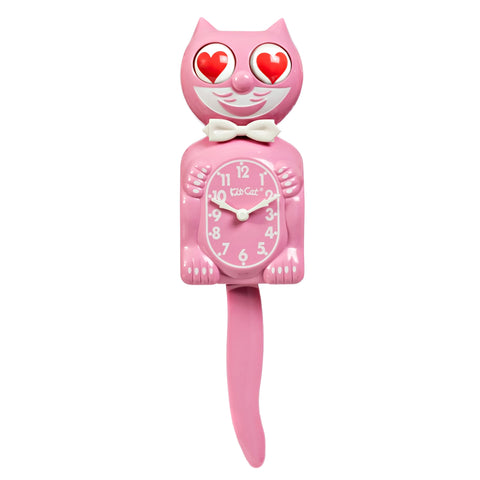 Limited Edition Heart Eyes Pink Satin Kit-Cat Klock