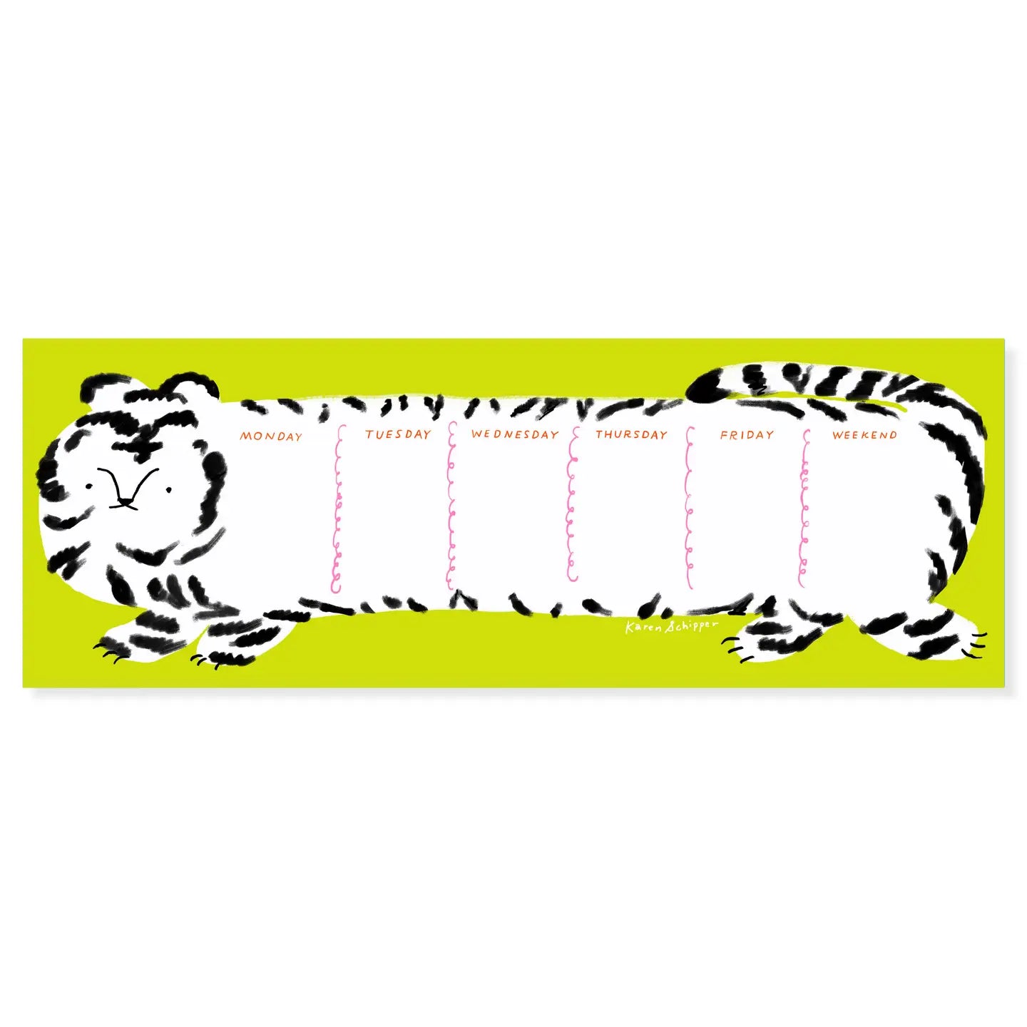 Tilda Tiger Weekly Desk Planner