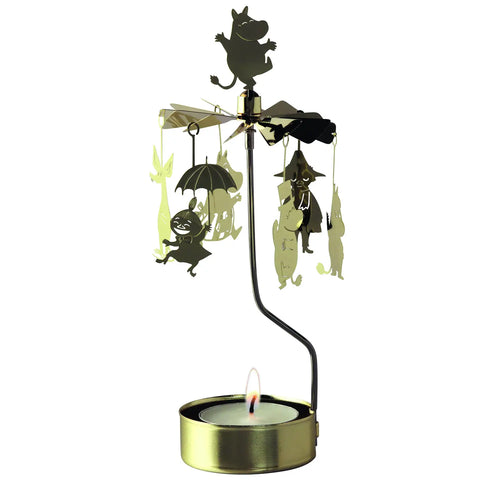 Rotary Candle Holder - Moomin Family in Gold