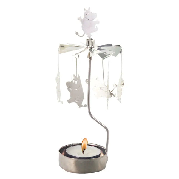 Rotary Candle Holder - Moomin  in Silver