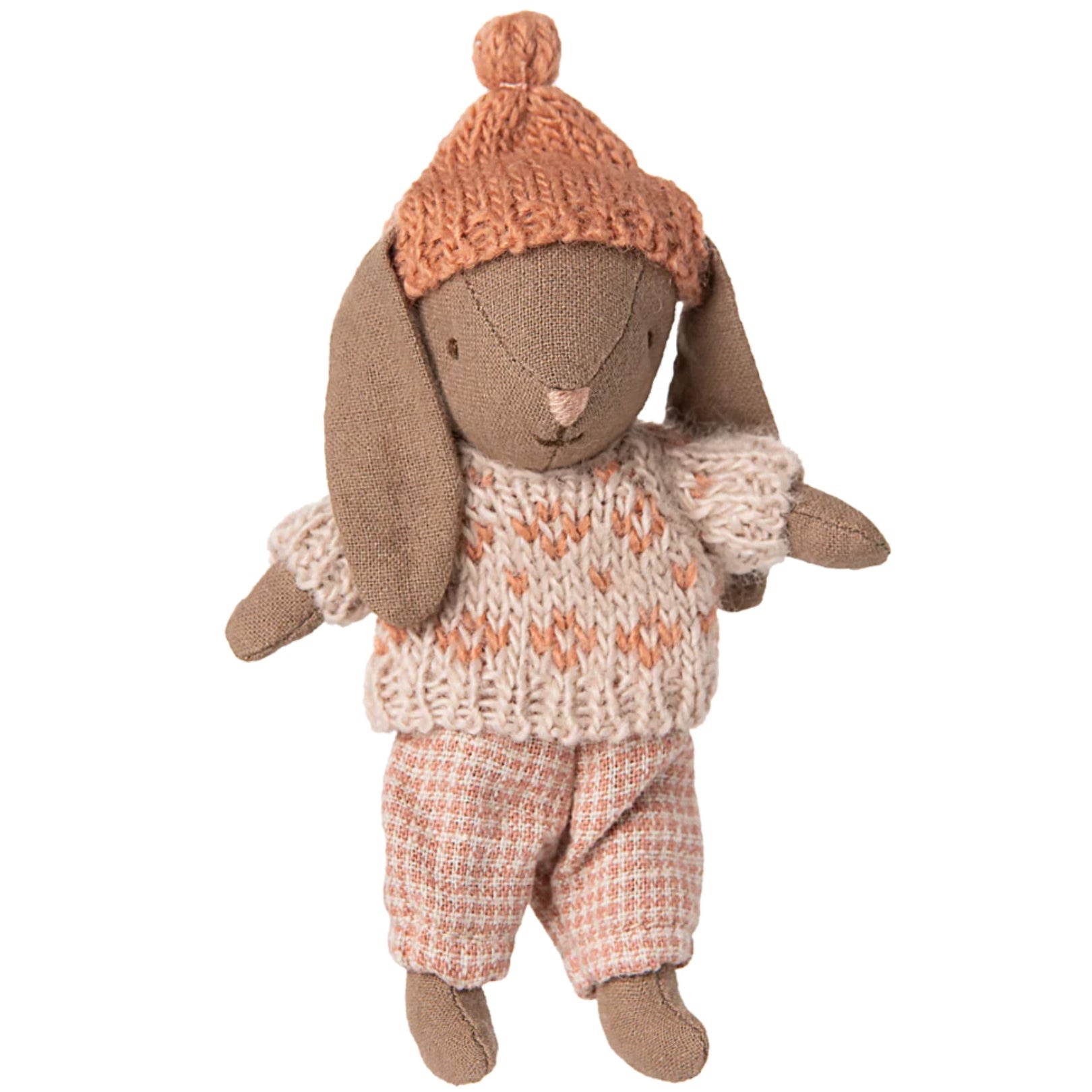 Maileg Winter Bunny Micro Brown Rose