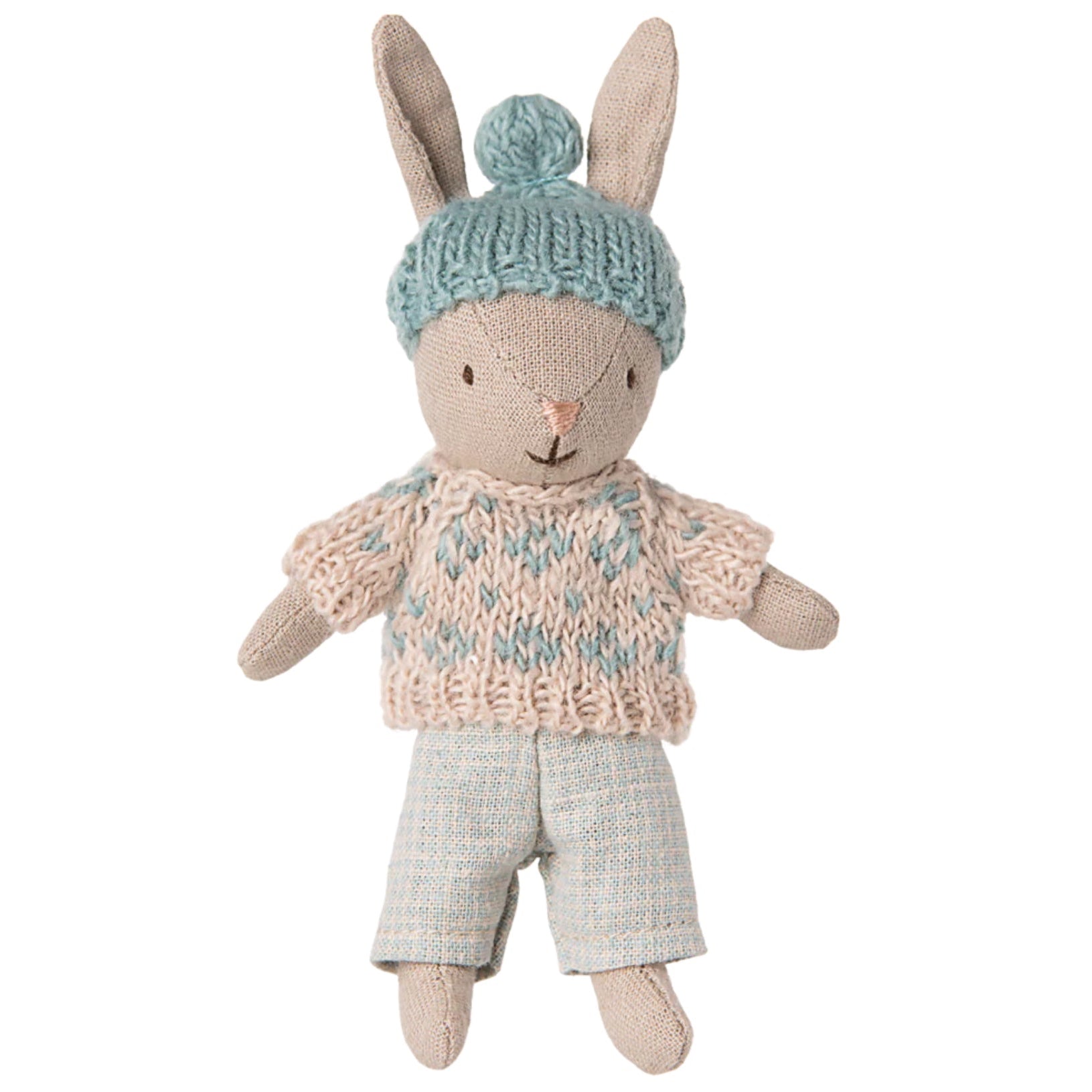 Maileg Winter Rabbit Micro Sand Mint