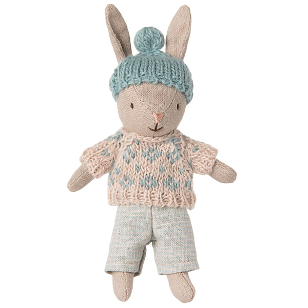 Maileg Winter Rabbit Micro Sand Mint