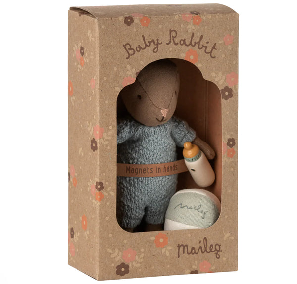 Maileg Rabbit Set Micro Brown Blue