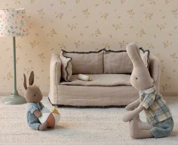 Maileg Rabbit Set Micro Brown Blue